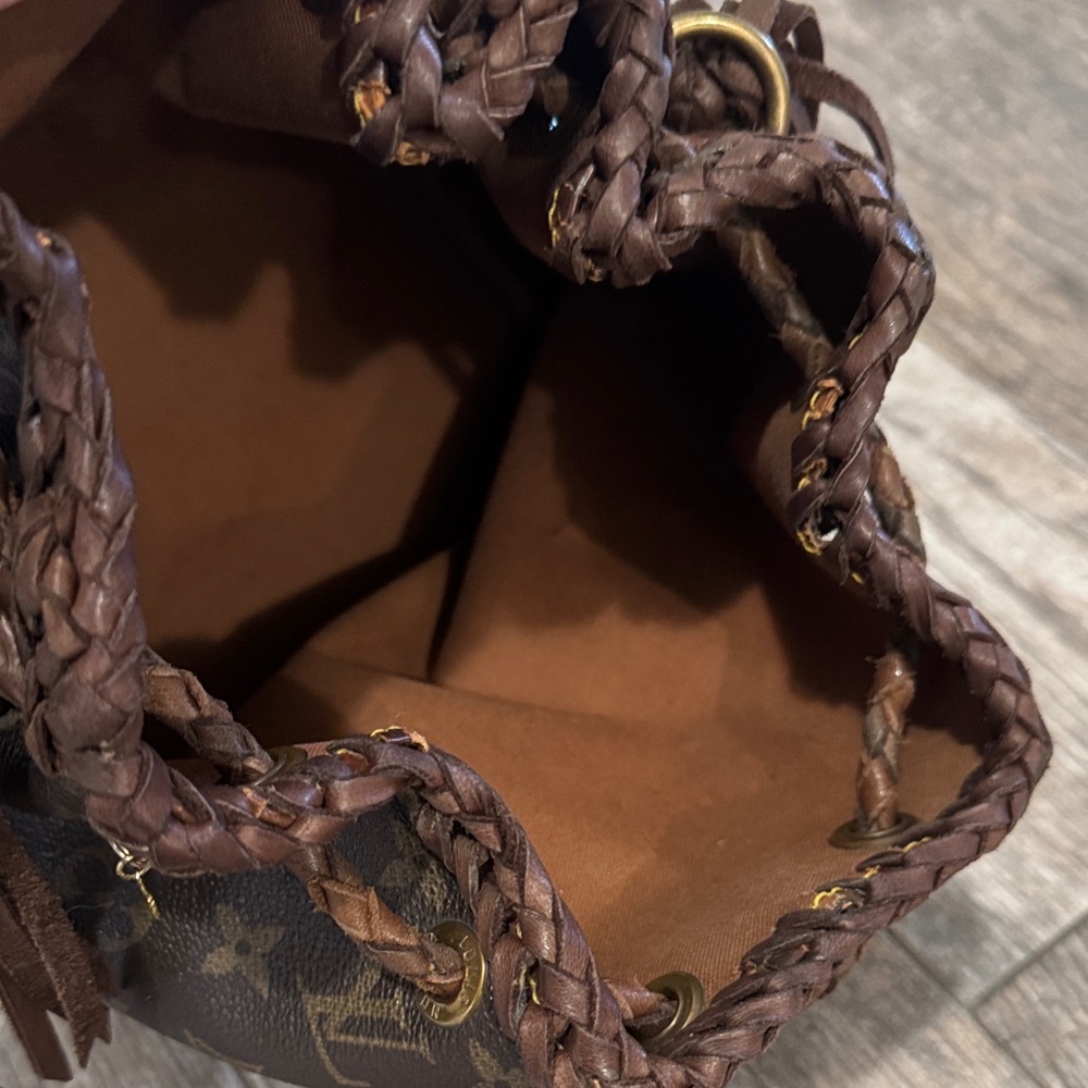 Brown Monogram Drawstring Bucket Bag - Picture 7 of 12